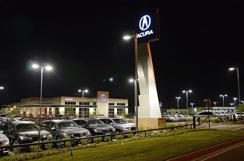 Acura of Jackson dealership exterior and vehicle lot in Ridgeland, Mississippi