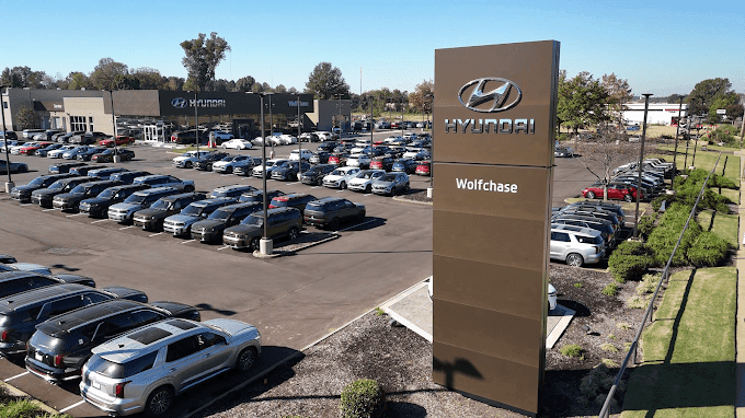 Wolfchase Hyundai dealership and vehicle lot in Memphis